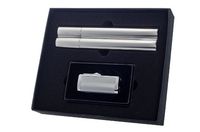 Visol"Holtz" Flask and Cigar Tube Combo Lighter Gift Set