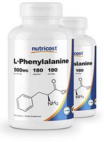 Nutricost L-Phenylalanine 500mg; 180 Capsules (2 Bottles)