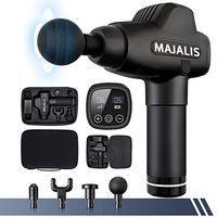 MAJALiS Muscle Massage Gun, Professional Handheld Deep Tissue Muscle Massager Quiet Portable Massage Tool for Easing Out Pain, Tension, Sores, Stiffness, or Cramps in The Muscles