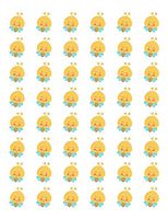 HotSaleStore Sticker Seals 48 Cute Bumble BEE 1 Envelope Seals Labels Stickers 1.2" Round