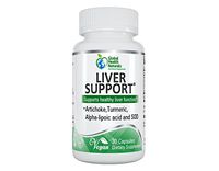 Liver Support Supplement, Artichoke Extract, Turmeric Root, ALA, SOD, 30 Veg Capsules - Global Health Naturals