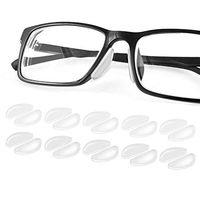 Eyeglasses Nose Pads - UNIQUE2U Adhesive Silicone Nose Pads Non-Slip Thin Nosepads for Glasses, Eyeglasses, Sunglasses - Prevent Slip, Comfortable Wearing Experience,10 Pairs (Clear)