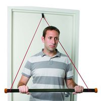 CanDo Overdoor Pulley with Bar and Tubing, Red, Light