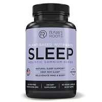 Sleep (Holistic Somnium Herbs) - Valerian and Other Natural Sleep Aid Herbs for Deep Sleep & Insomnia Relief - Dietary Supplement - 60 Vegetarian Capsules - by RAW AND ROOT