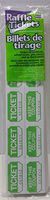 Green Raffle Tickets 250 Count Prefolded - Made in USA!