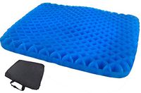 5 STAR SUPER DEALS Honeycomb Cooling Gel Support Seat Cushion with Non-Slip Breathable Cover - Ergonomic & Orthopedic Designed - Absorbs Pressure Points - Sqaure Size (1)