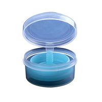 Collapsible Menstrual Cup Medical Grade Silicone,Reusable Period Cycle Folding Menstrual Cup Steriliser Wash with Box,Blue,S