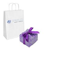 Sparkles Make It Special 50-pcs Medium Ribbon Favor Candy Boxes Wedding Gift Candy Boxes Purple