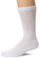 Buruka 3 Pairs of Healthy Circulation Diabetic Socks (9-11, White)