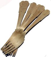 Perfect Stix Green Fork 200-100ct Perfectware Wooden Cutlery Forks, 7.75" (Pack of 100)