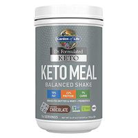 Garden of Life Dr. Formulated Keto Meal Balanced Shake, Chocolate Powder, 14 Servings