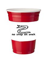 4 Pack of Vinyl Decal Stickers for Disposable Cups/No Step On Snek