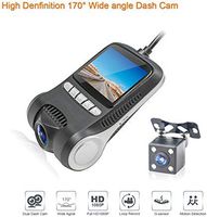 KWONGLUNG 2Inch Dual Dash Cam, HD1080P 170 Degree Wide Angle Dashboard Camera Recorder with G-Sensor,WDR,Loop Recording,Super Night Vision Front and Rear Vehicle Camera