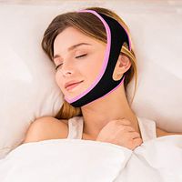 Anti Snoring Chin Strap,Snore Stopper Snore Reduction Solution Adjustable Effective Sleep Aid Device for Men and Women (Pink)
