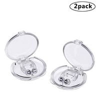 Anti snoring Devices Solution clipple Silicone Magnetic Anti Snore Transparent Silicone Stop Snoring Silicone Magnetic Anti Snore Clip Snore Stopper Nose Clip Stop (2pck)