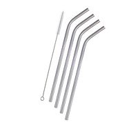 Souvea Stainless Steel Straws for 20 oz. and 30 oz. Cold Beverage Tumblers, 2 Free Cleaning Brushes Included, 4 Piece