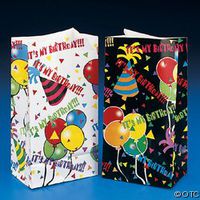 HAPPY BIRTHDAY 5 X 10 Inch Gift Bags