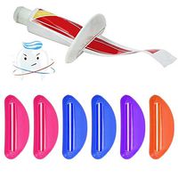 Kqiang 6 Plastic Tube Squeezer Toothpaste Dispenser Holder Rolling Bathroom Extract US