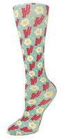 Cutieful 'Knee High Compression Socks 8-15 mmHg' Footwear (Bacon and Eggs, Women's Shoe Sizes 5-11)