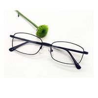 Blue Light Blocking Reading Glasses Metal Rectangle Full Rim Eyeglasses for Women and Men Black Reader 0.25