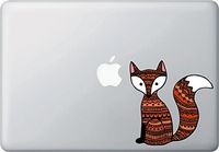 Yadda-Yadda Design Co. Fox - Patterned Fox - Vinyl Laptop Trackpad Tablet Decal - Copyright2016 (Size Variations) (Medium, 5" w x 5" h)