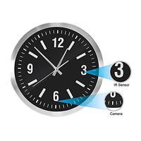 REVO America Covert Wall Clock Hidden Spy Camera, Black (RSCWCB-1)