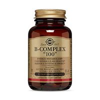 Solgar B-Complex "100", 50 Vegetable Capsules - Heart Health - Nervous System Support - Supports Energy Metabolism - Non GMO, Vegan, Gluten Free, Dairy Free, Kosher, Halal - 50 Servings