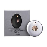 Rechargeable Coil Lighter Electric USB Lighters Round UFO Plate Windproof Pocket Lighter Silver