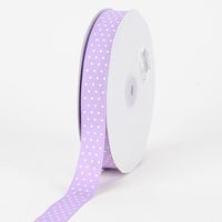 BBCrafts Lavender with White Dots Grosgrain Ribbon Swiss Dot 3/8 inch 50 Yards