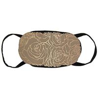 NiYoung Gold Rose Flower Anti-Dust Earloop Mouth Covers for Women Men, Pollen Cycling Cosplay Half Face Mouth Cover - Anti-Allergies