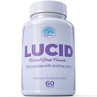 Lucid Herbal Sleeping Capsules with Valerian, Wolfberry, Chamomile, L-Theanine, Melatonin and Other Natural Herbs! Best Natural Dietary Supplement - 60 Capsules - Renato Nutrition