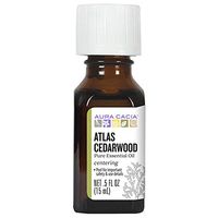 Aura Cacia Atlas Cedarwood Essential Oil | GC/MS Tested for Purity | 15ml (0.5 fl. oz.)