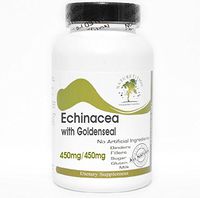 Echinacea 450mg with Goldenseal 450mg ~ 200 Capsules - No Additives ~ Naturetition Supplements
