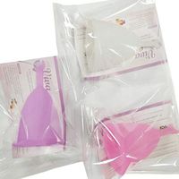 RONSHIN Silica Gel Menstrual Cup, Ruby Cup Feminine Hygiene Cups, Effective & Reusable - S/L, Color Random