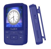 SAMVIX MP3 Player with Bluetooth 8GB, with Wearable Clip for Sport, Lossless Music Player, Supports up to 128GB, with FM Radio, Voice Recorder, CLOCKBOX 2018 New VIBARATION Alarm Clock System (Blue)