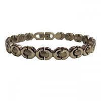 Magnetic Therapy Bracelet Silver Ribbon Design