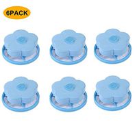 6-Pack Lyperkin Washing Machine Float, Lint Filter Bag Laundry Mesh Hair Catcher Floating Ball Pouch Laundry Hair Filter Net Pouch Bag Pet Remover Wool Cleaning Supplies S-04