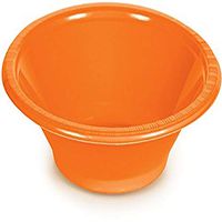 Creative Converting Touch of Color Plastic Bowls Party Supplies, 12oz, Sunkissed Orange, 20ct (28191051)