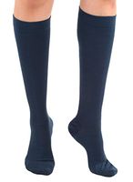 Graduated Cotton Compression Socks - Unisex Firm Support 20-30mmHg, Support Knee High's - Closed Toe, Color Navy, Size Medium- Absolute Support, Sku: A105