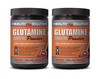 Post Workout Recovery for Men - GLUTAMINE 5000MG Powder - 100% Pure Free Form Amino Acid - l-glutamine for Digestion - 2 Cans 600 Grams