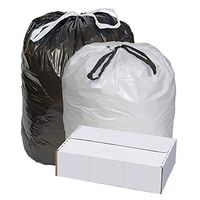 Highmark Draw And Tie Can Liners, 0.7-mil, 10-15 Gallons, 24" x 28", White, Box Of 300