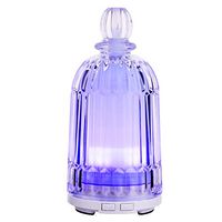 DOUDING Essential Oil Diffuser Humidifier, Aroma Glass Diffuser for Essential Oils with Adjustable Mist Mode, 7-Color LED Lights Changing and Waterless Auto Shut-Off