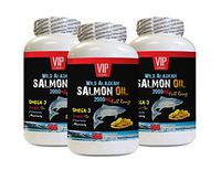 Weight Loss Appetite suppressant - Wild Alaskan Salmon Oil 2000MG - Full Range - Omega 3 Fatty acids Supplement - 3 Bottles 540 Softgels