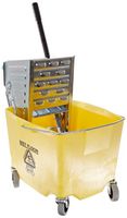 Impact 2/2635-3Y Metal Squeeze Wringer/Plastic Combo Bucket, 26-35 qt Capacity, Yellow/Metal