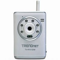 TRENDnet SecurView Wireless Day/Night Internet Surveillance Camera Server with 2-Way Audio TV-IP312W (Silver)