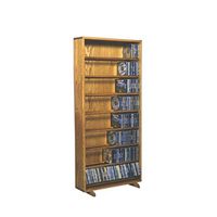 Cdracks Media Furniture Solid Oak Dowel Cabinet for CD Capacity 440 CD's Honey Finish