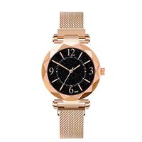 Meidexian888 Watch Starry Sky Women Bracelet Watches Magnetic Stainless Wristwatche for Ladies (Gold)