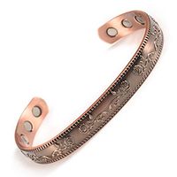 DLNCTD Wollet Jewelry Pure Copper Bio Magnetic Bracelets Bangles for Men Women Health Care Anti Arthritis Rheumatism Pain Relief,Rose Flower,China