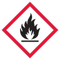 GHS/HazCom 2012: Pictogram Label, Flame Hazard, 4" x 4" (Roll of 500)