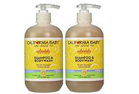 California Baby Calendula Shampoo and Body Wash - Hair, Face, and Body | Gentle, Allergy Tested | Dry, Sensitive Skin, 19 oz.- 2 pack